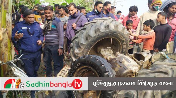 বড় দুর্ঘটনা থেকে রক্ষা পেল ট্রেন ও ট্রাক্টর চালক