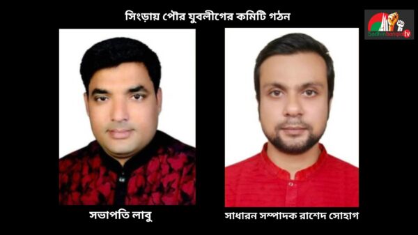 সিংড়ায় পৌর যুবলীগের কমিটি গঠন সভাপতি লাবু সাধারন সম্পাদক রাশেদ সোহাগ