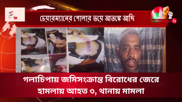 গলাচিপায় জমিসংক্রান্ত বিরোধের জেরে হামলায় আহত ৩, থানায় মামলা Sadhin BanglaTV New